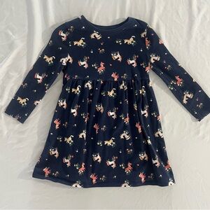 Old Navy Navy Blue Kids Dress with Unicorn Print
